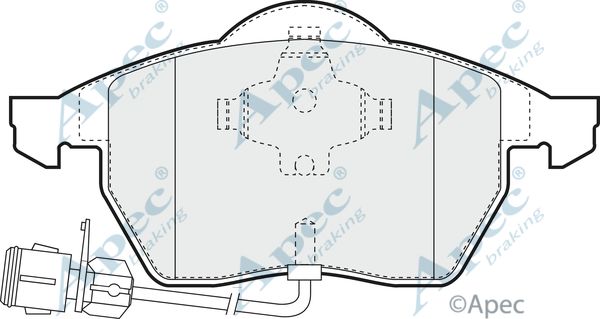 APEC BRAKING stabdžių trinkelių rinkinys, diskinis stabdys PAD789